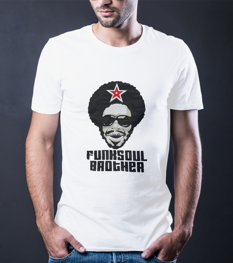 Funk Soul Brother Afro Star Retro Vintage T-Shirt