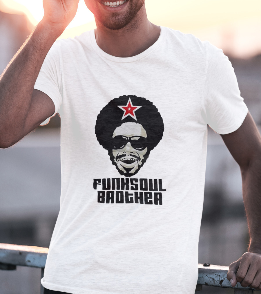 Funk Soul Brother Afro Star Retro Vintage T-Shirt