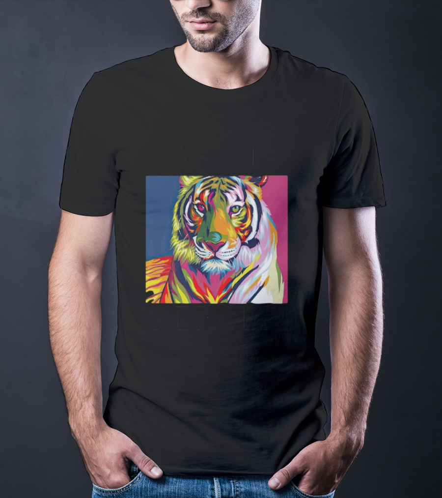 Dareto Be Bold Colorful Tiger T-Shirt