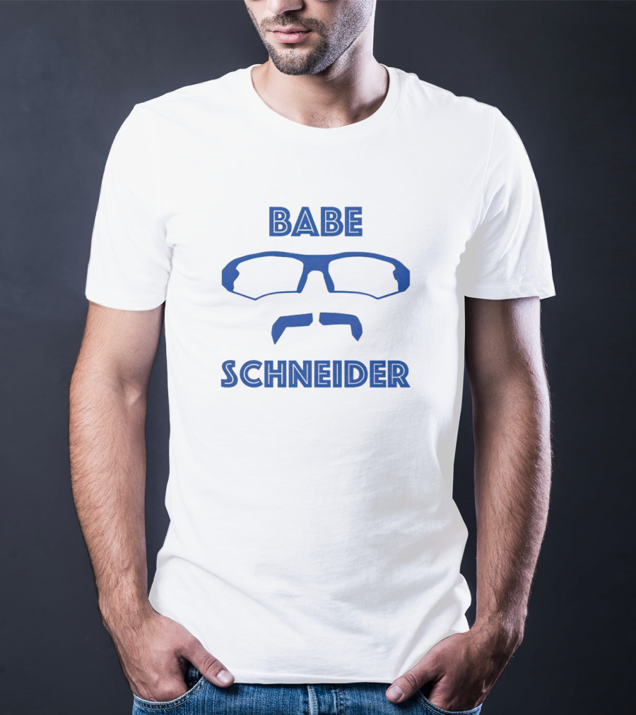 Babe Schneider Glasses Mustache Face T-Shirt