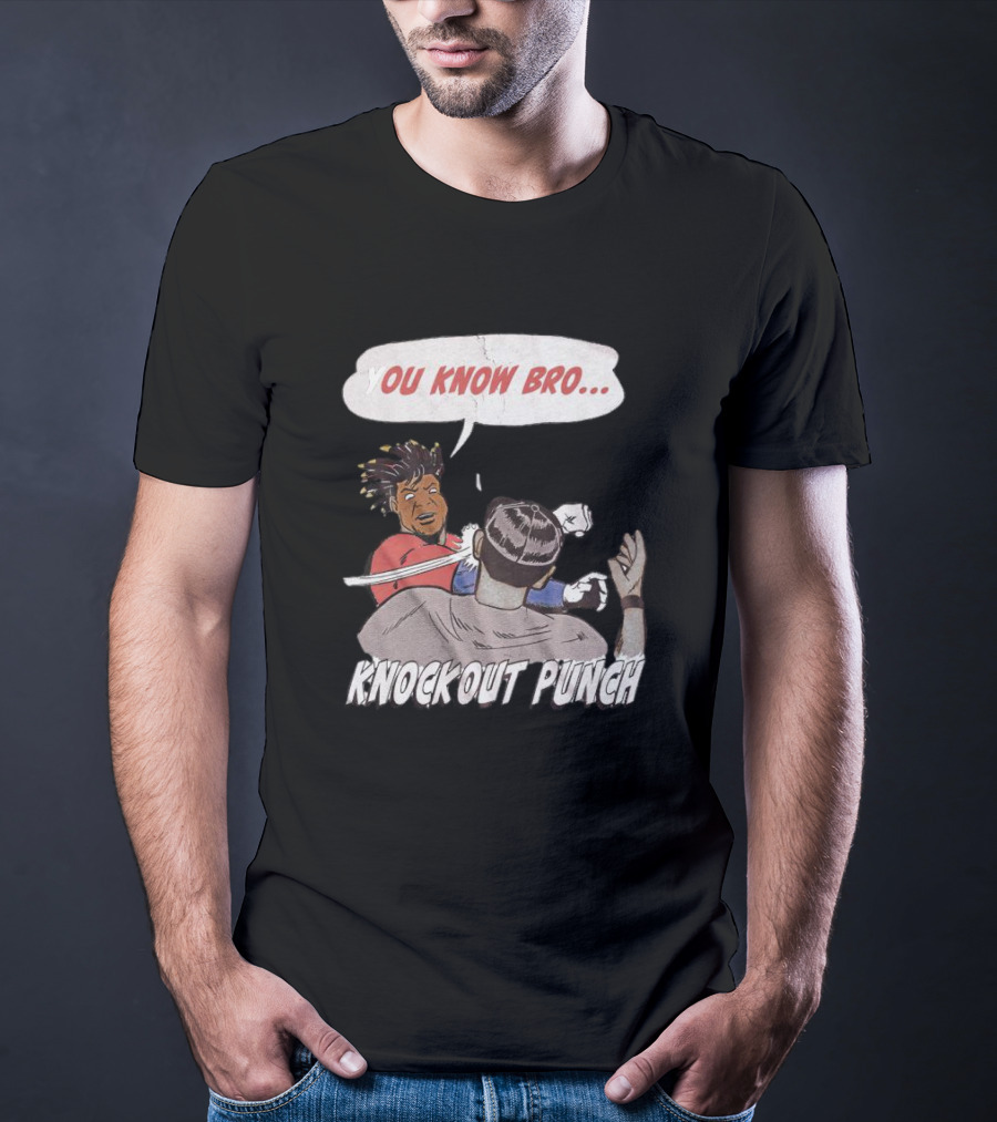 You Know Bro Knockout Punch Comic Style Fight Scene T-Shirt