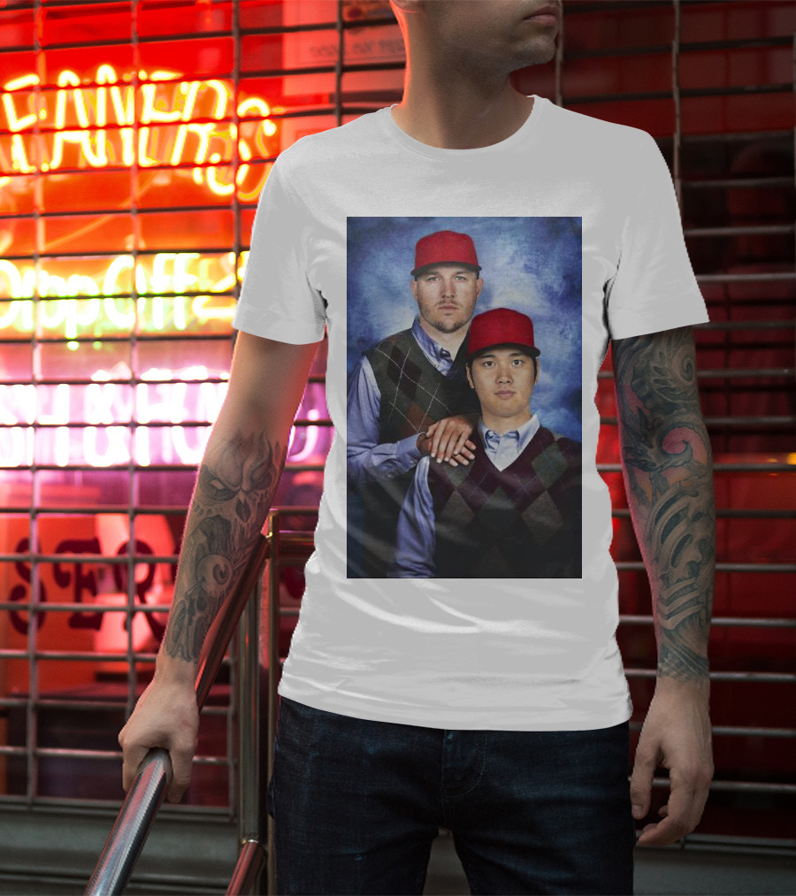Los Angeles Angels Shohei Ohtani And Mike Trout Baseball Step Brothers Movie T-Shirt