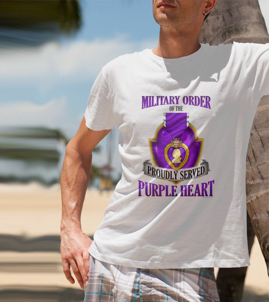 Military Order Of The Proudly Served Purple Heart Honor Emblem T-Shirt