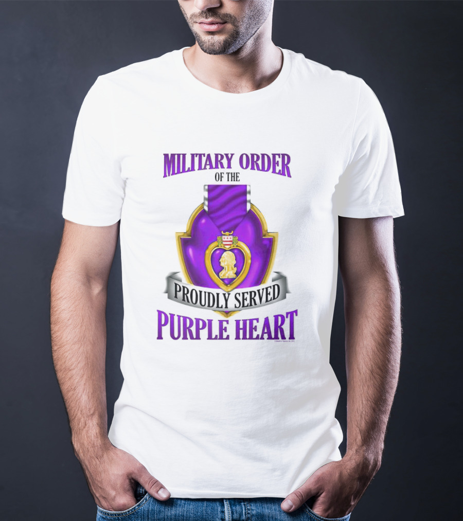 Military Order Of The Proudly Served Purple Heart Honor Emblem T-Shirt