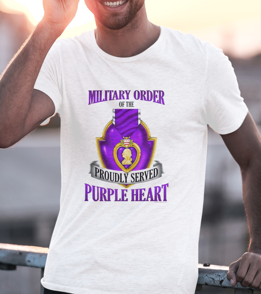 Military Order Of The Proudly Served Purple Heart Honor Emblem T-Shirt