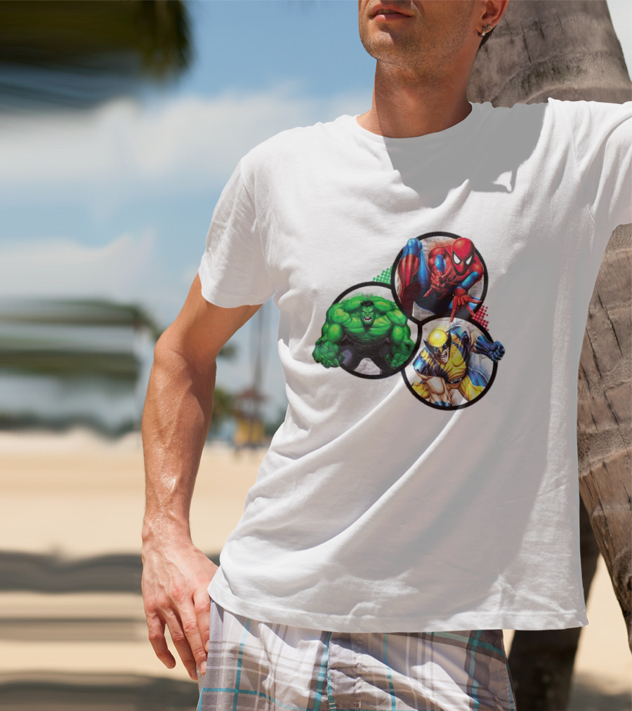 Marvel's Trinity Hulk Spider-Man Wolverine T-Shirt