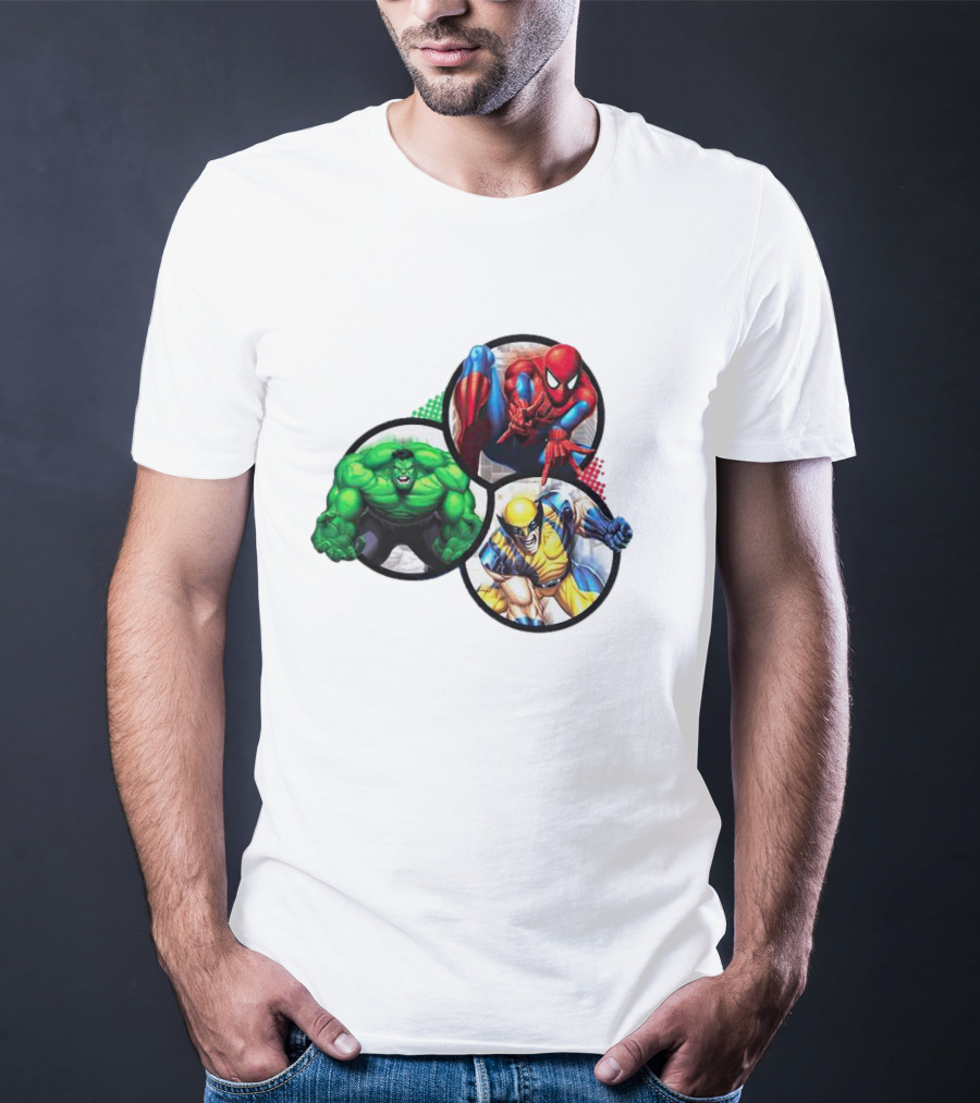 Marvel's Trinity Hulk Spider-Man Wolverine T-Shirt