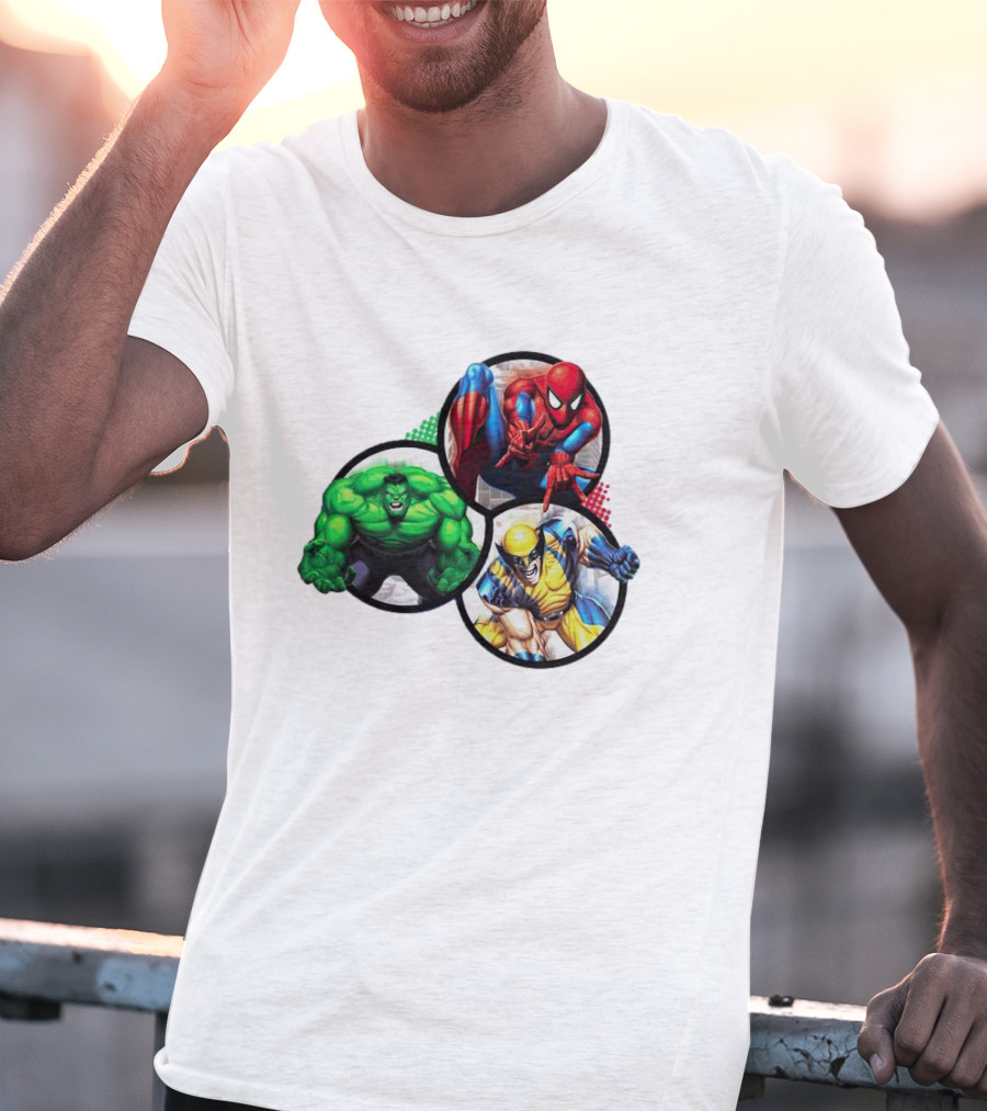 Marvel's Trinity Hulk Spider-Man Wolverine T-Shirt