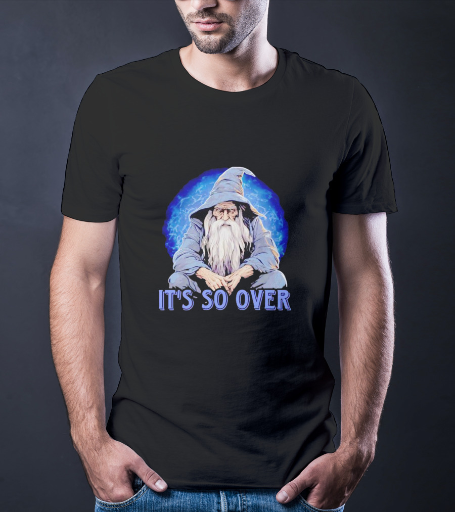 IT'S SO OVER Wizard Lightning Blue Aura T-Shirt