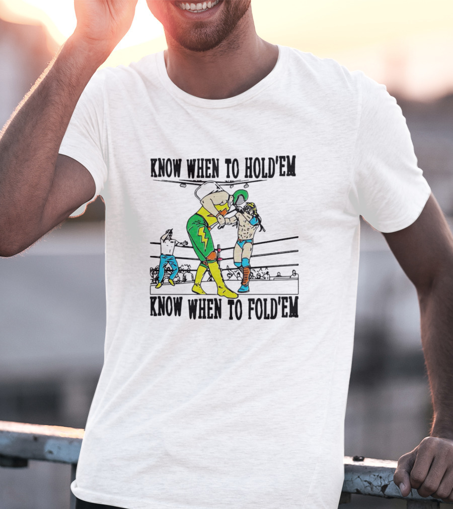 Know When To Hold’em Know When To Fold’em Boxing Match Scene T-Shirt