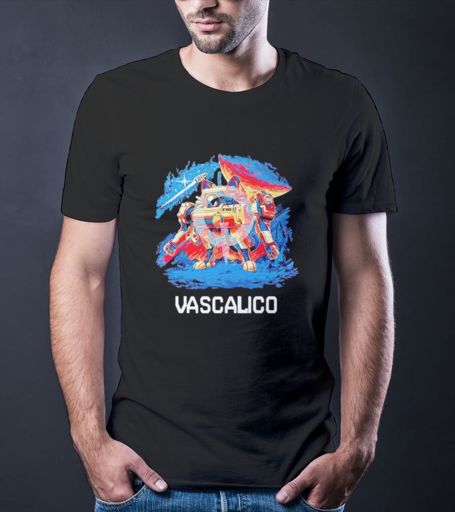 Vascalico Mech Cat Galaxy Adventure T-Shirt