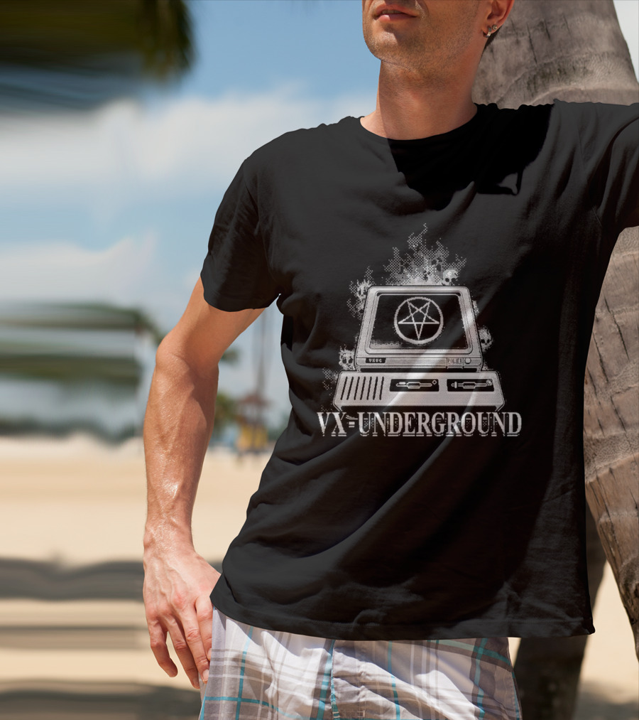 VX-Underground Retro Computer With Pentagram T-Shirt