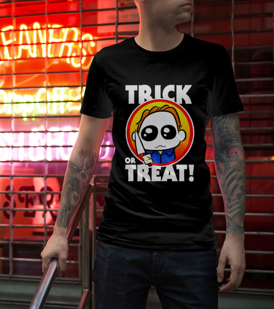 Michael Myers Chibi Trick Or Treat Halloween Character T-Shirt