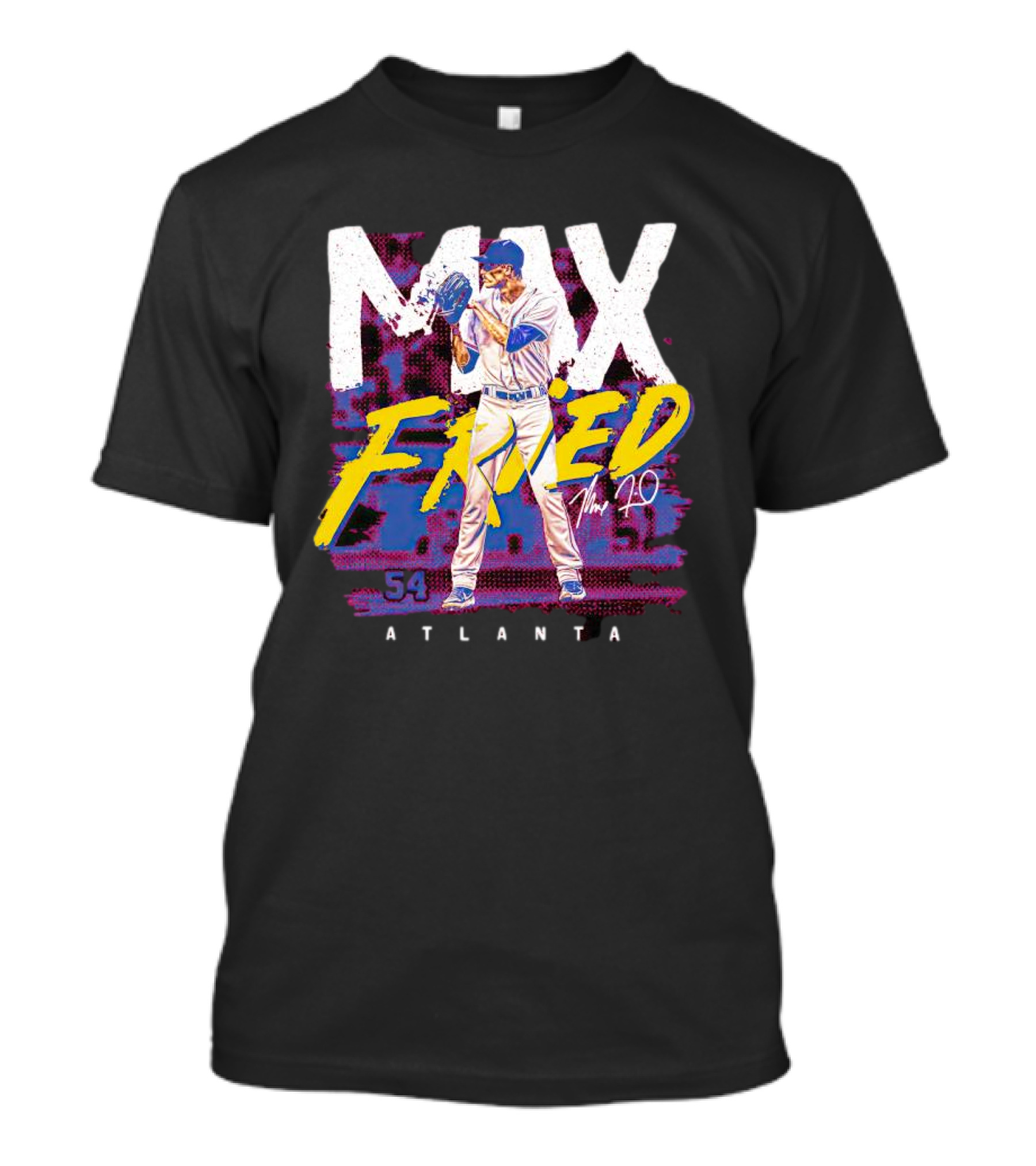 Max Fried Atlanta Signature 54 Player Action T-Shirt