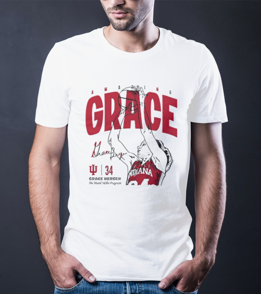 Amazing Grace Berger Indiana Fever 34 The Heart Of The Program Basketball T-Shirt