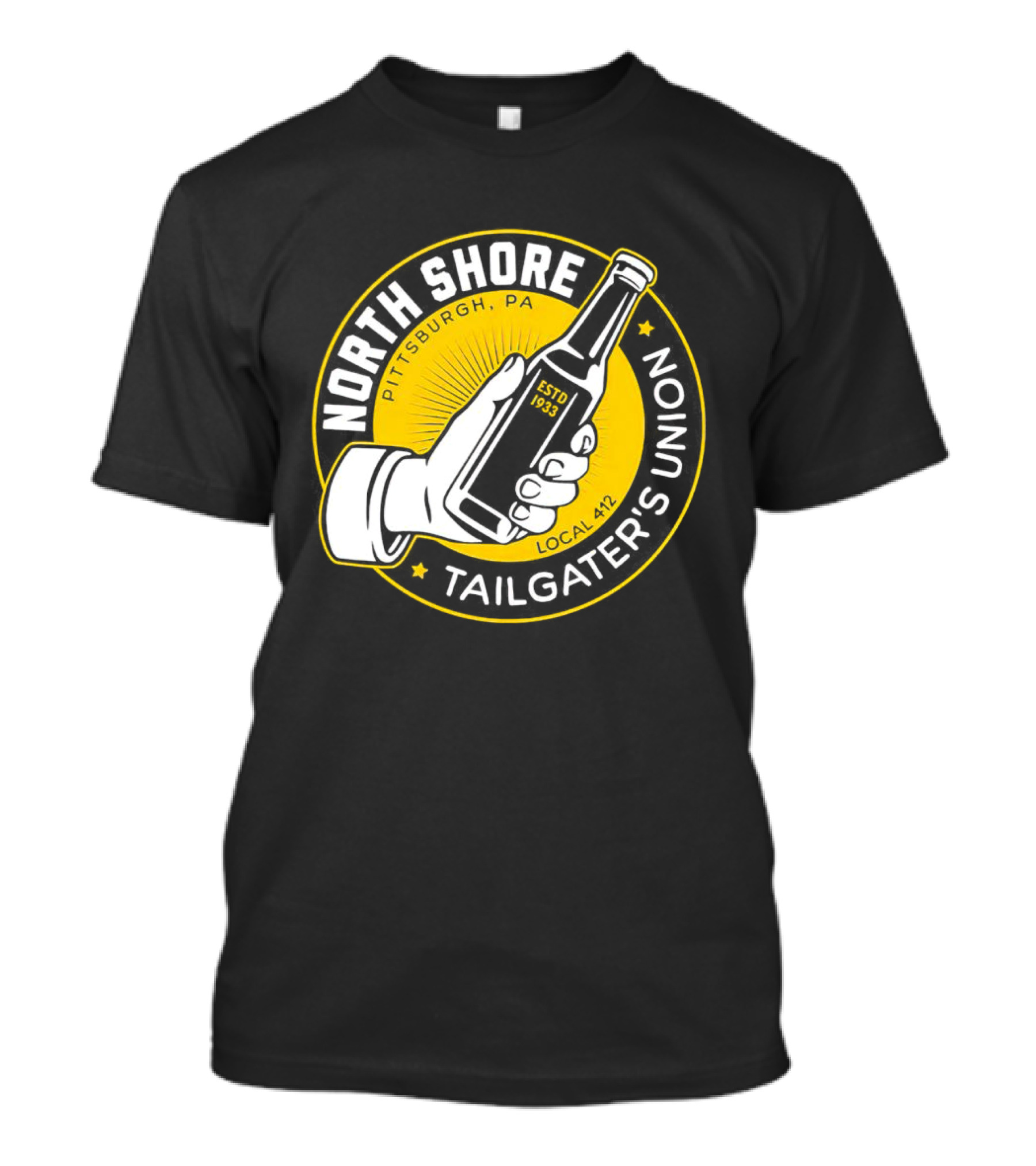 North Shore Tailgater's Union Pittsburgh PA Local 412 Estd 1933 T-Shirt