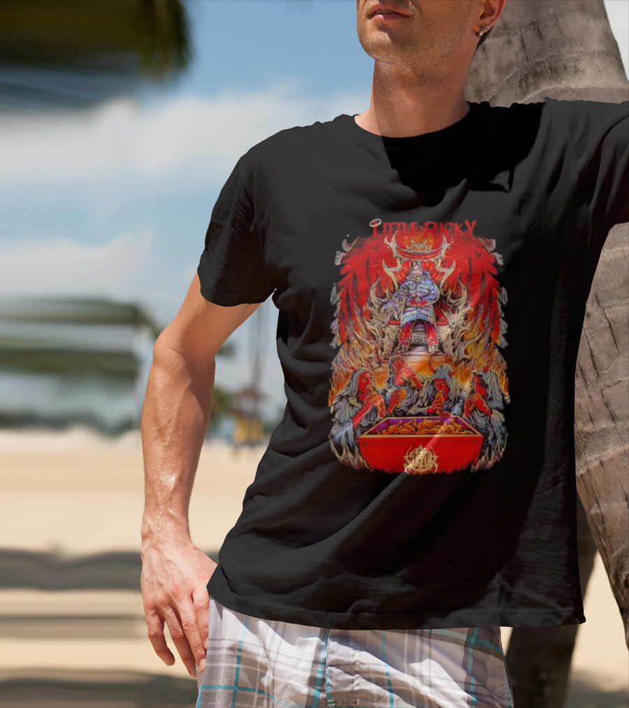 Ov Sulfur Little Ricky Throne With Red Crown And Flames T-Shirt
