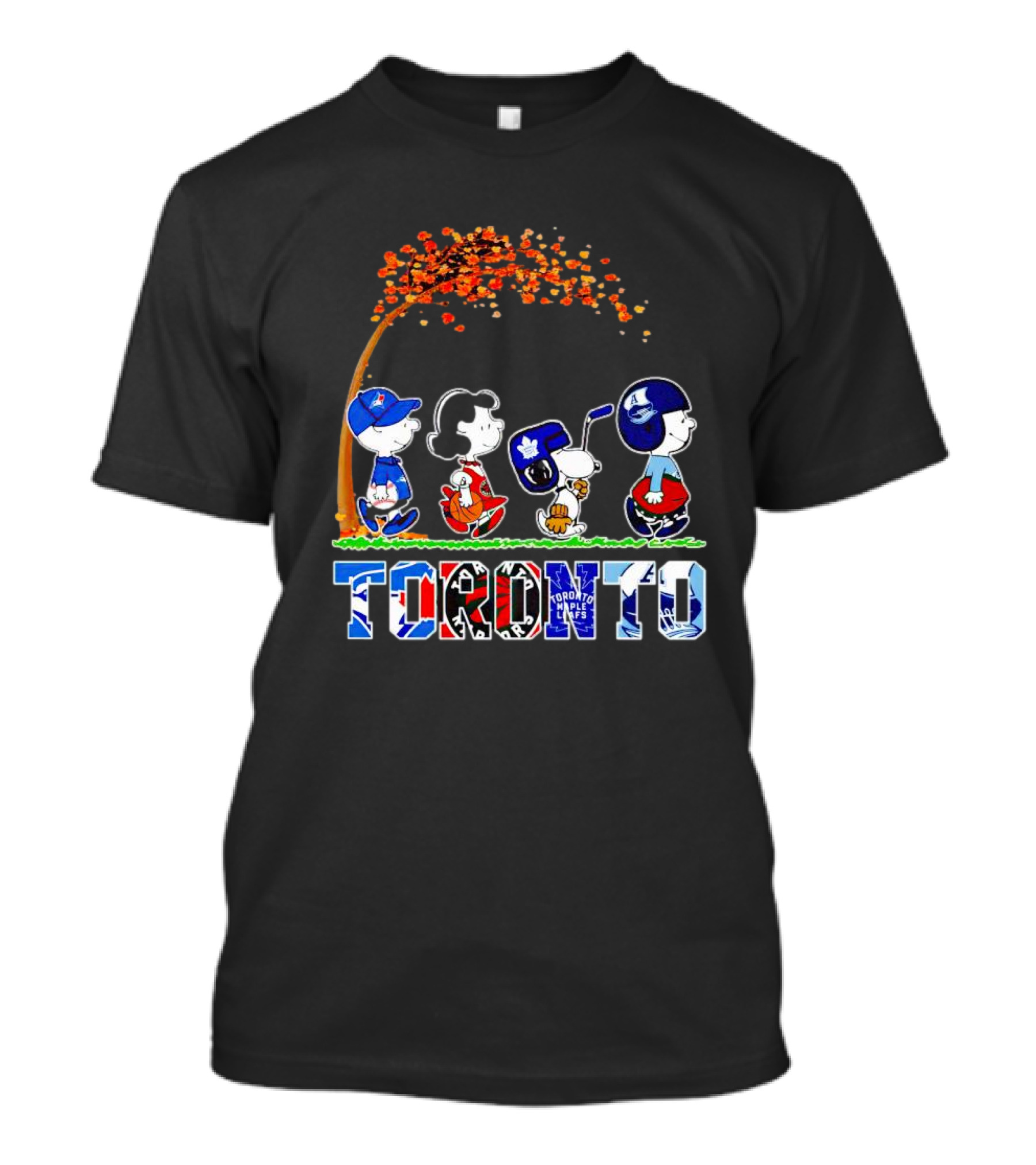 Toronto Sports Teams Autumn Peanuts Characters T-Shirt