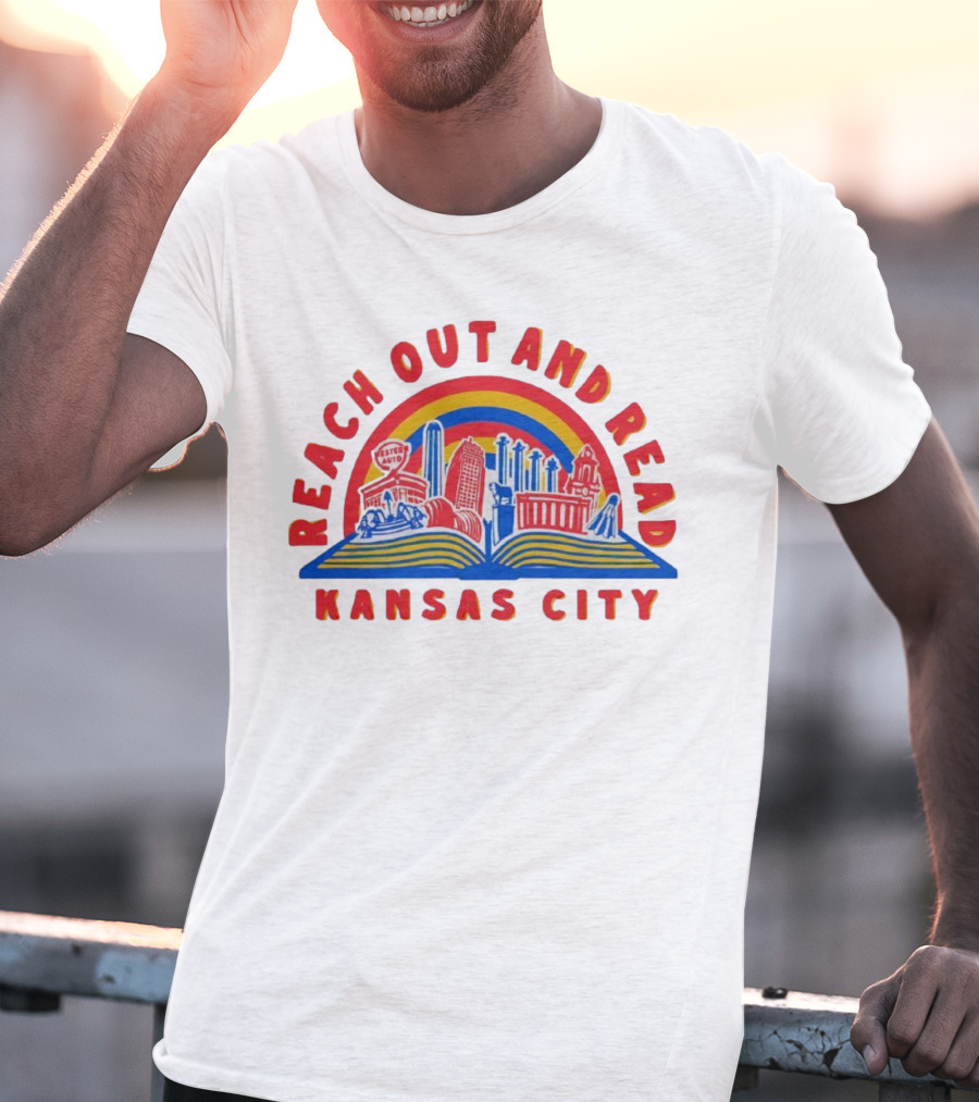 Reach Out And Read Kansas City Skyline With Book T-Shirt