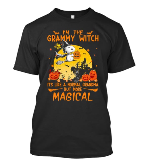 Snoopy I'm The Grammy Witch Halloween Normal Grandma But More Magical T-Shirt