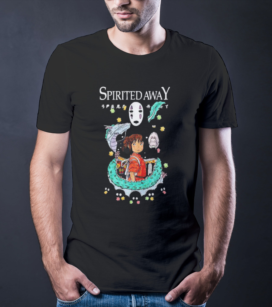 Spirited Away Characters Chihiro Haku No-Face Symbols T-Shirt