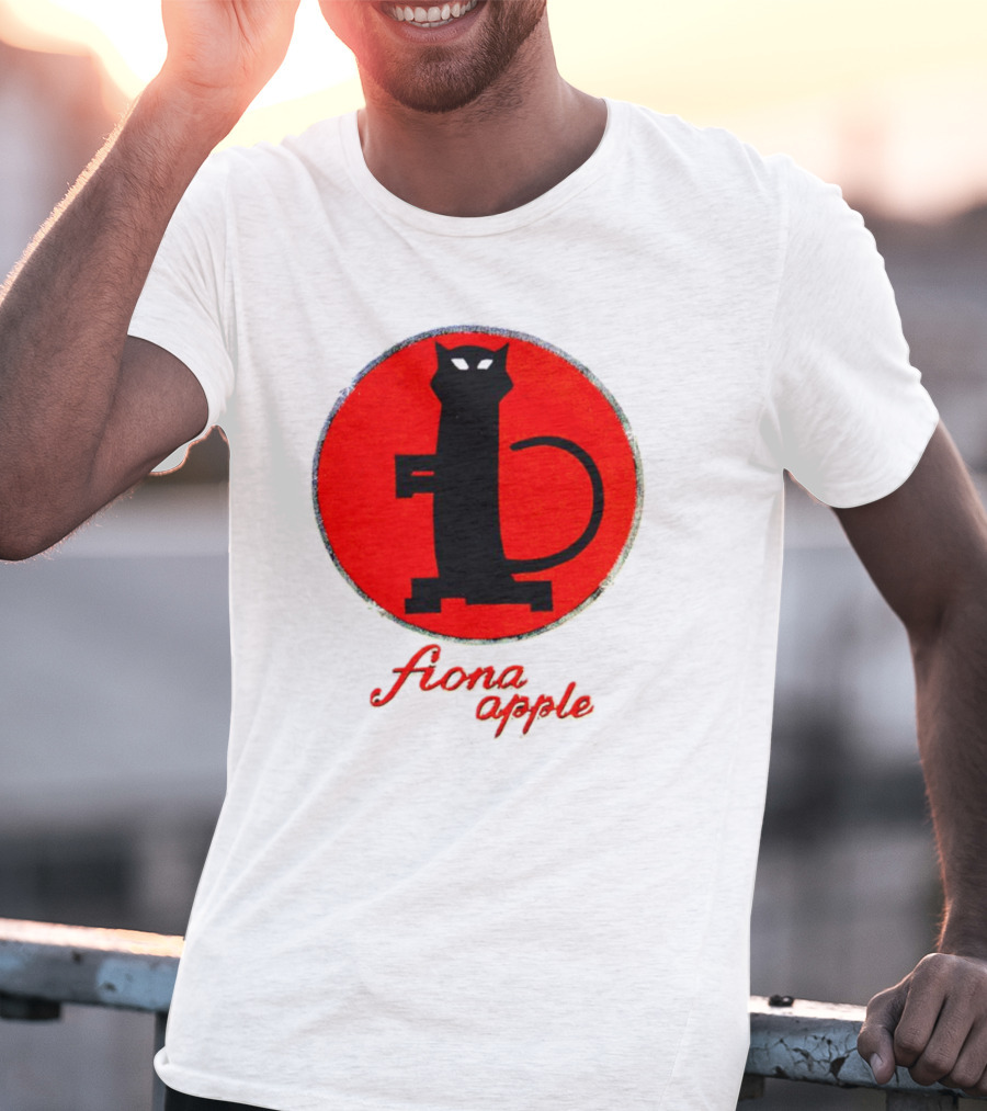 Fiona Apple Black Cat Red Circle Bootleg T-Shirt