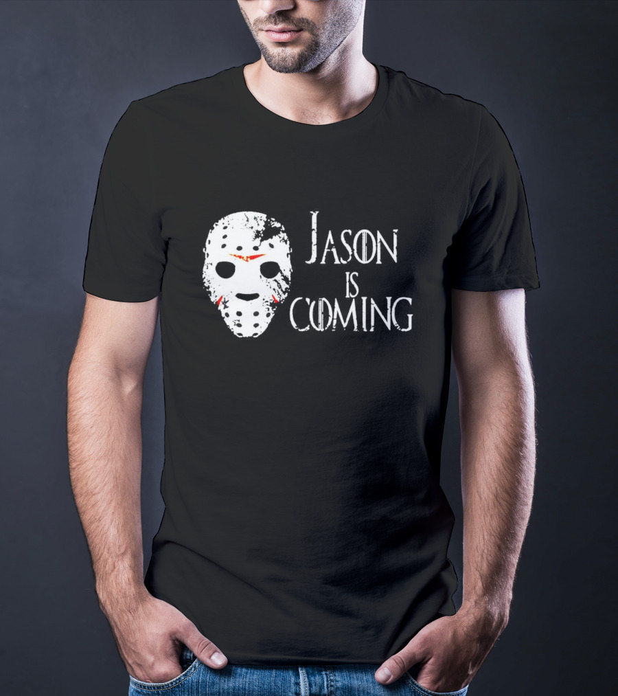 Jason Is Coming Halloween Mask Horror T-Shirt