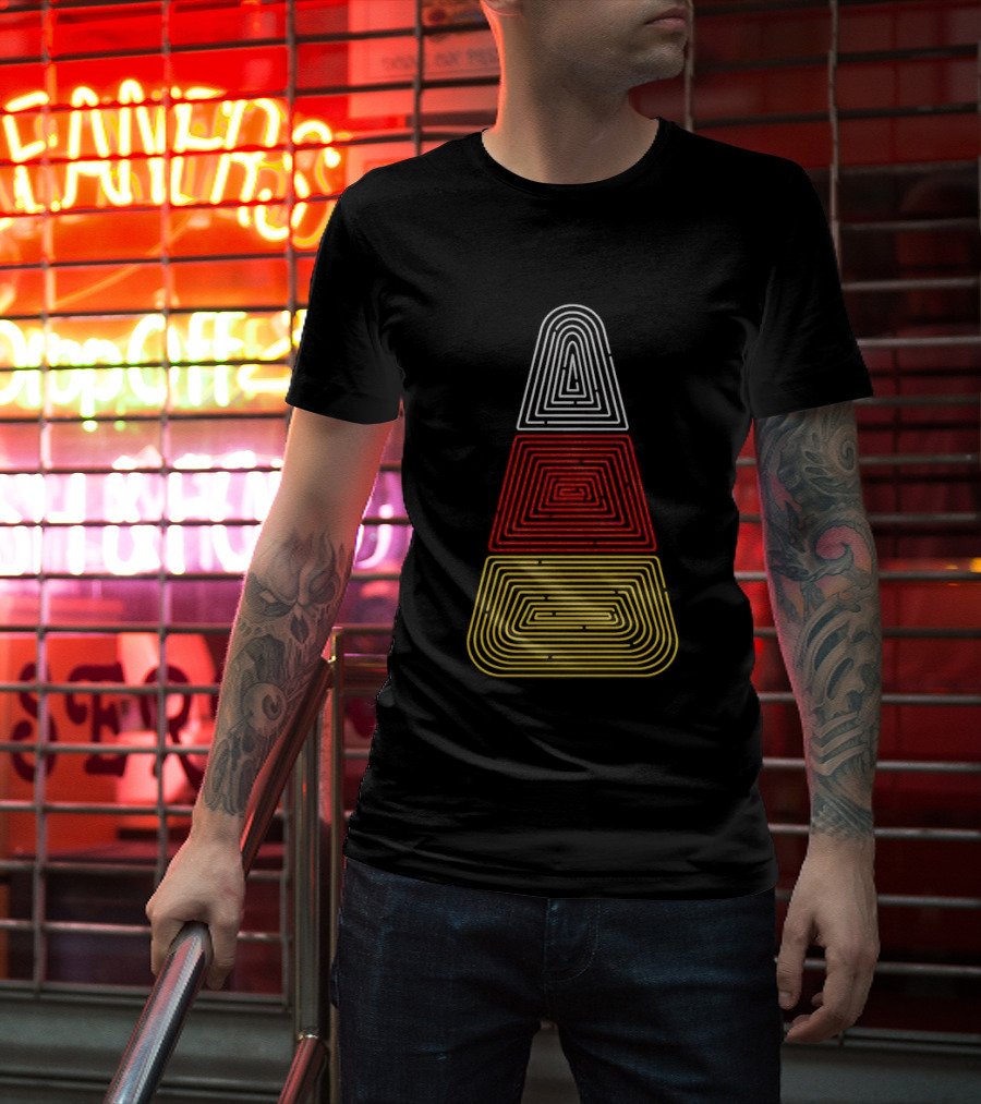 Candy Corn Tri-Color Neon Maze T-Shirt