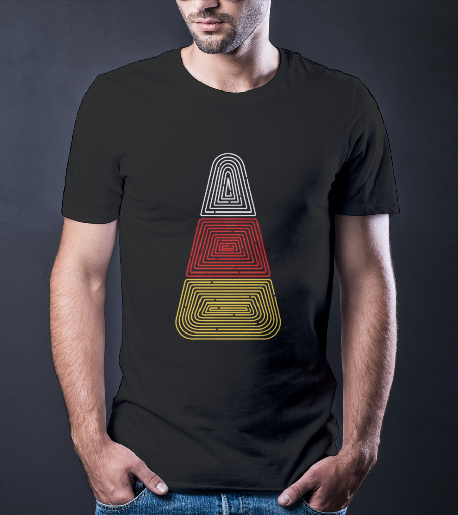 Candy Corn Tri-Color Neon Maze T-Shirt