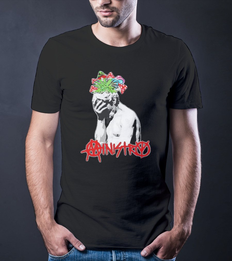 Ministry Anarchy Statue Psychedelic Mushrooms T-Shirt