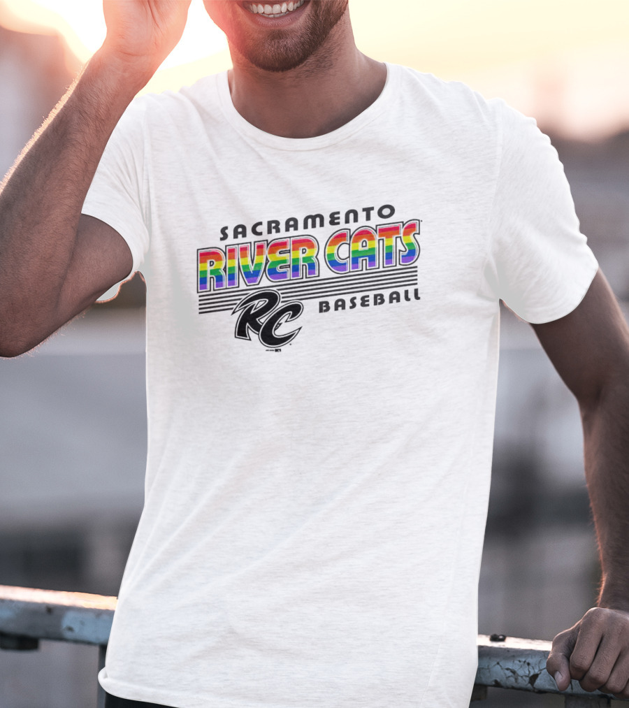 Sacramento River Cats Baseball Rainbow Pride RC T-Shirt