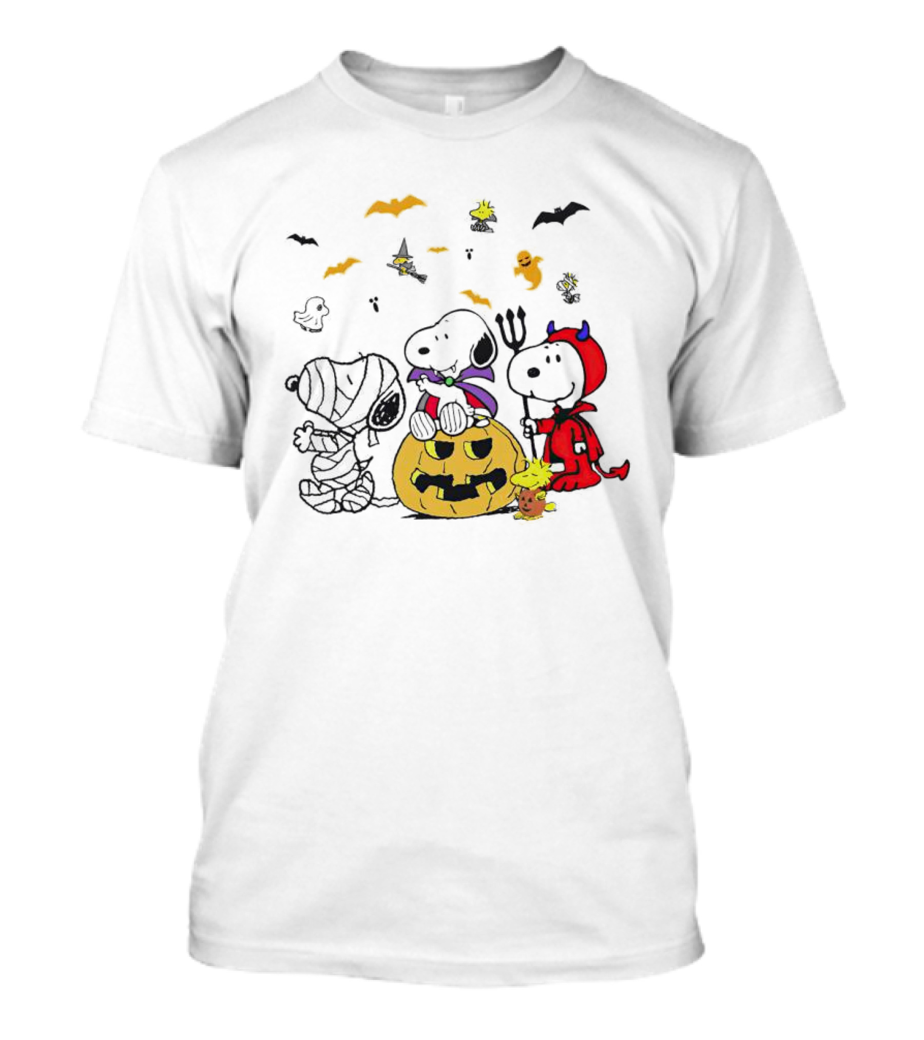 Halloween Snoopy Trick Or Treat With Pumpkin And Ghosts T-Shirt