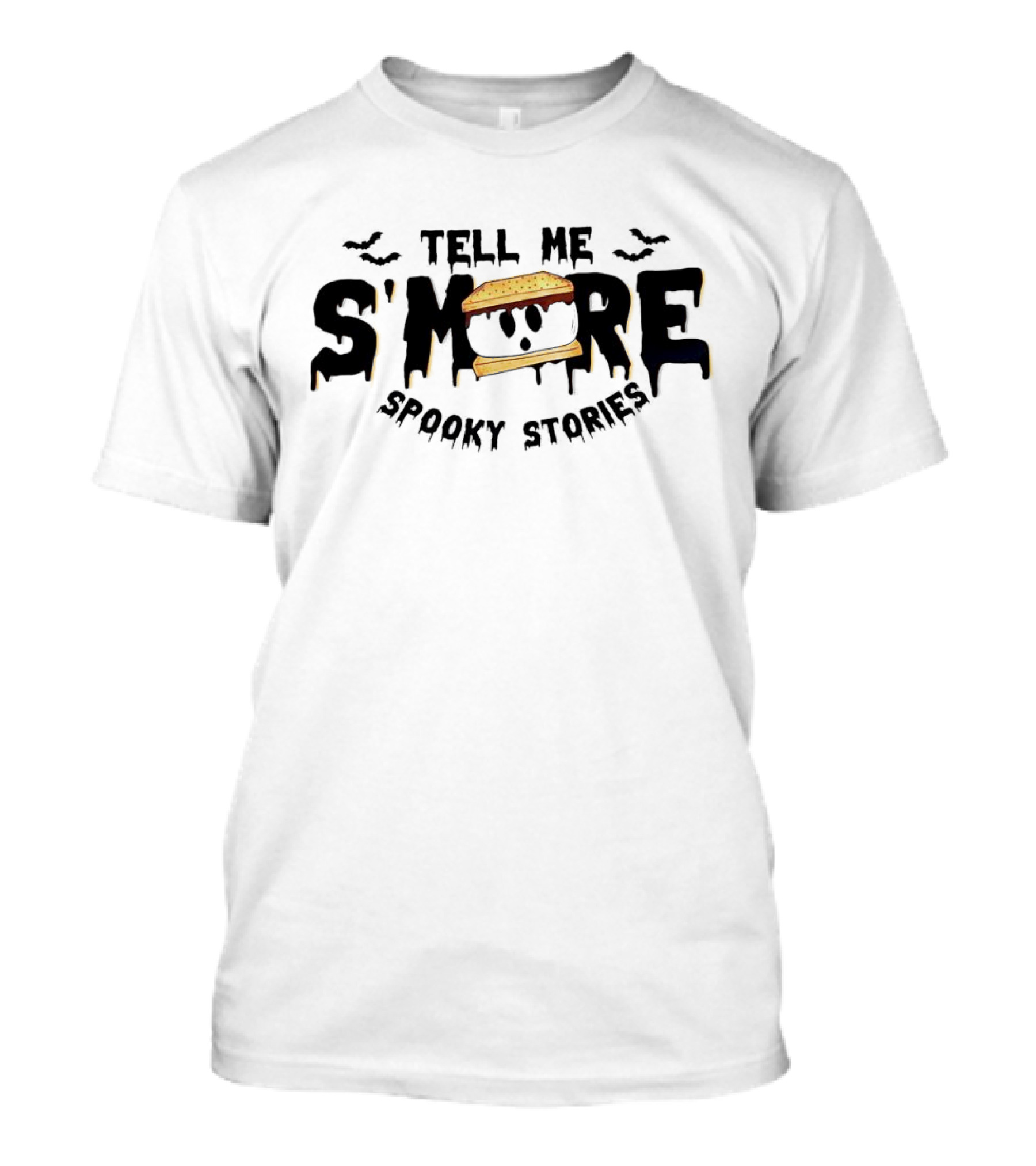 Tell Me S’more Spooky Stories With Ghostly S’more And Bats T-Shirt
