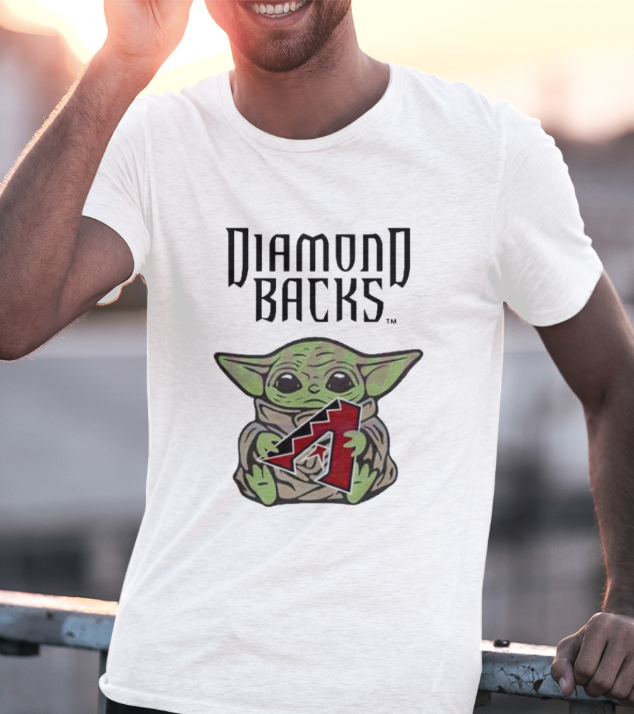 Diamondbacks Baby Yoda Hugging T-Shirt