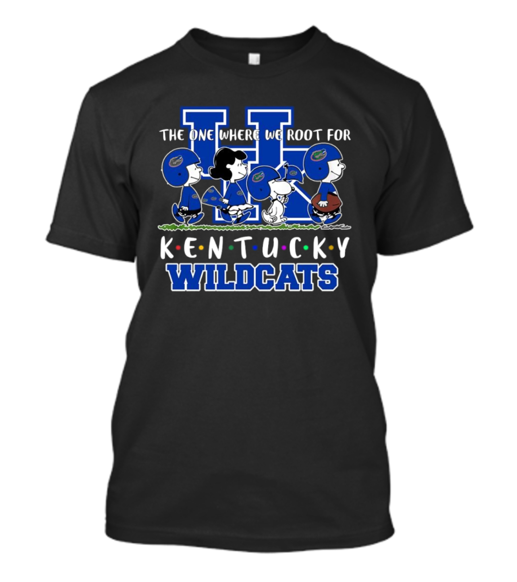The One Where We Root For Kentucky Wildcats Peanuts Characters T-Shirt