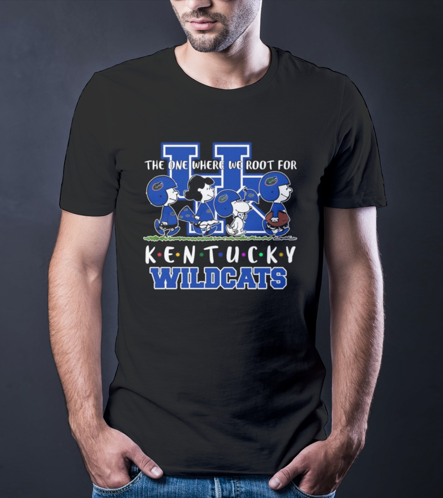 The One Where We Root For Kentucky Wildcats Peanuts Characters T-Shirt