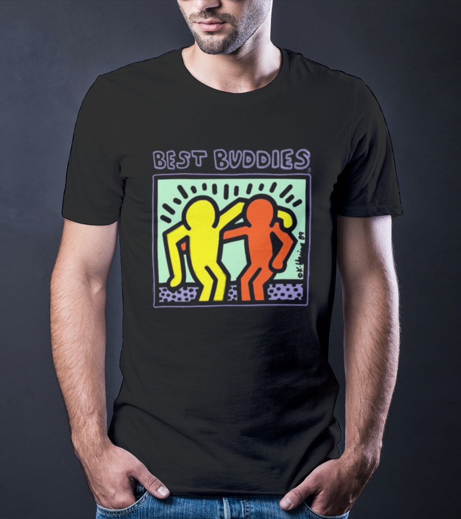 Keith Haring Best Buddies Dancing Figures T-Shirt