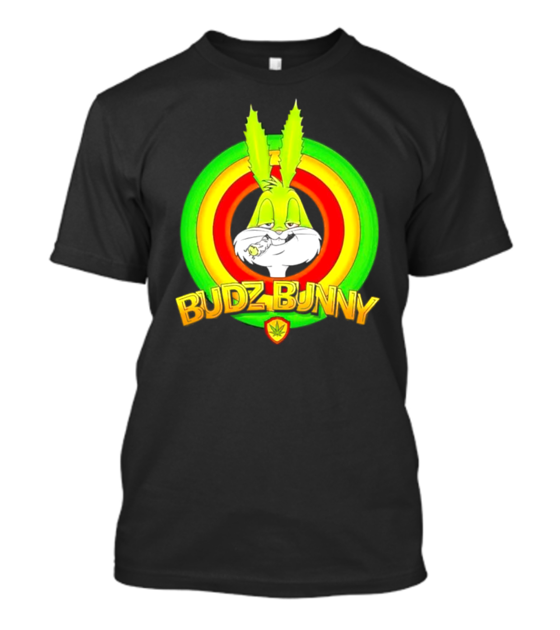 Budz Bunny Cannabis Inspired Cartoon Character T-Shirt