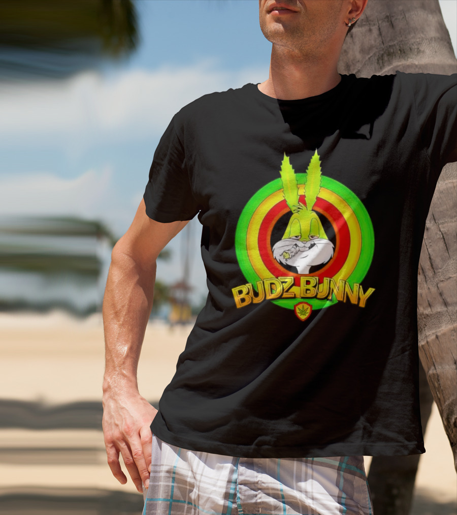 Budz Bunny Cannabis Inspired Cartoon Character T-Shirt