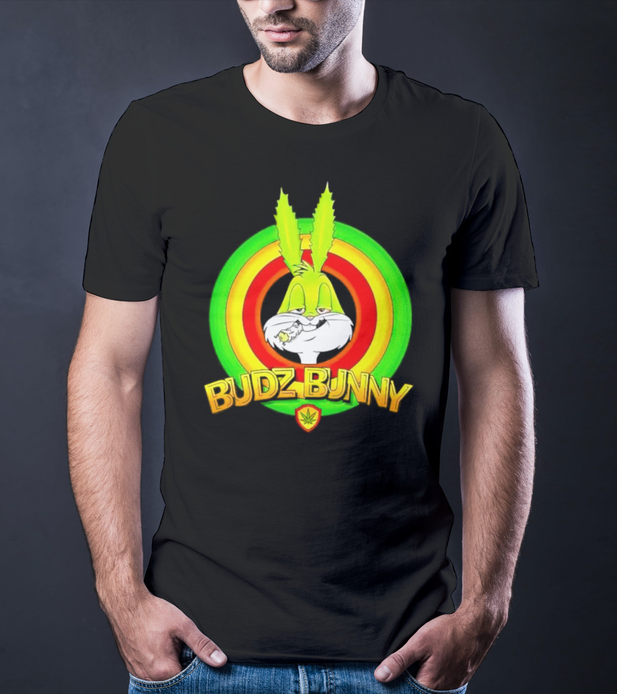 Budz Bunny Cannabis Inspired Cartoon Character T-Shirt
