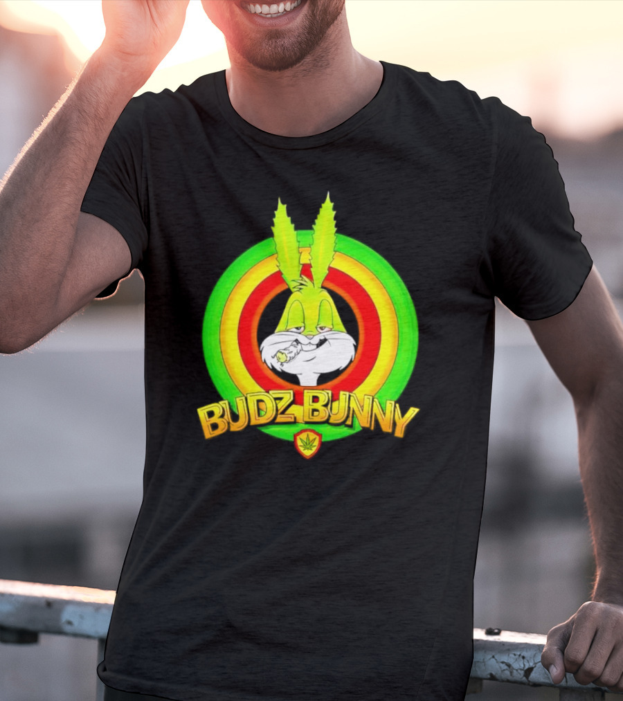 Budz Bunny Cannabis Inspired Cartoon Character T-Shirt