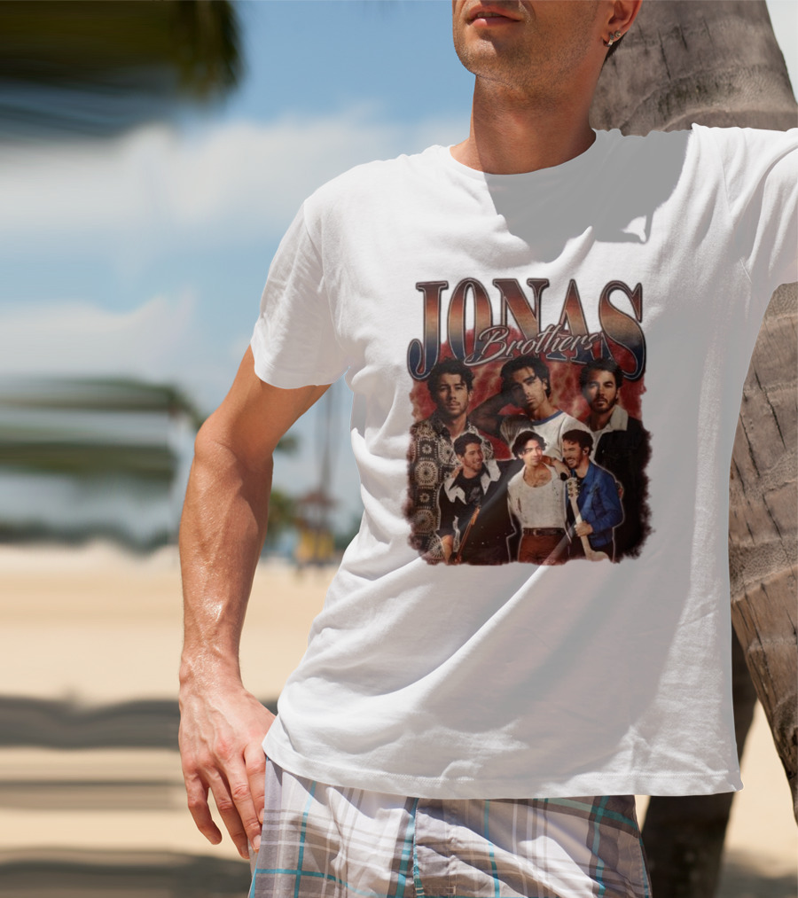 Jonas Brothers Vintage Collage Style Retro Photography T-Shirt
