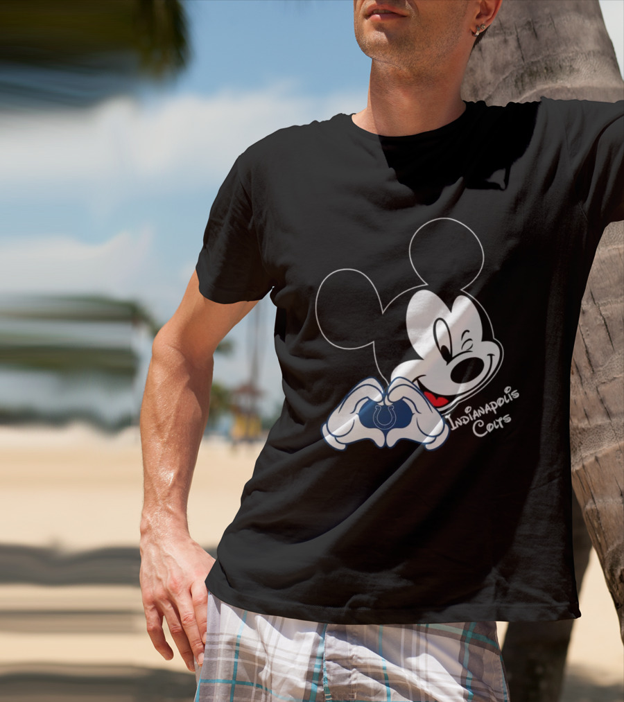 Mickey Indianapolis Colts Heart T-Shirt