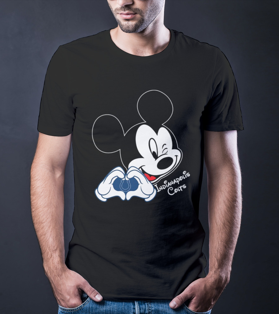 Mickey Indianapolis Colts Heart T-Shirt