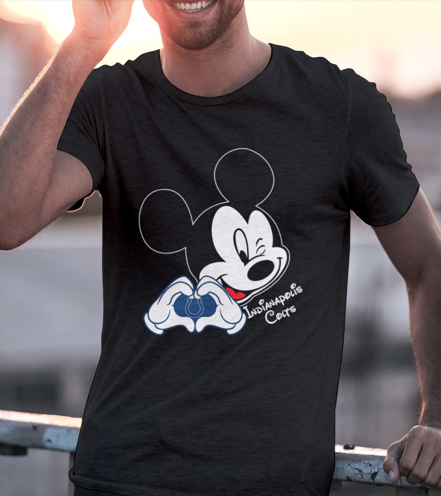 Mickey Indianapolis Colts Heart T-Shirt