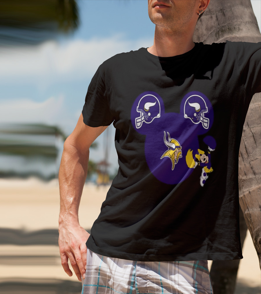Minnesota Vikings Mickey Mouse Helmets T-Shirt