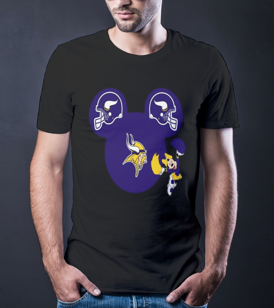 Minnesota Vikings Mickey Mouse Helmets T-Shirt