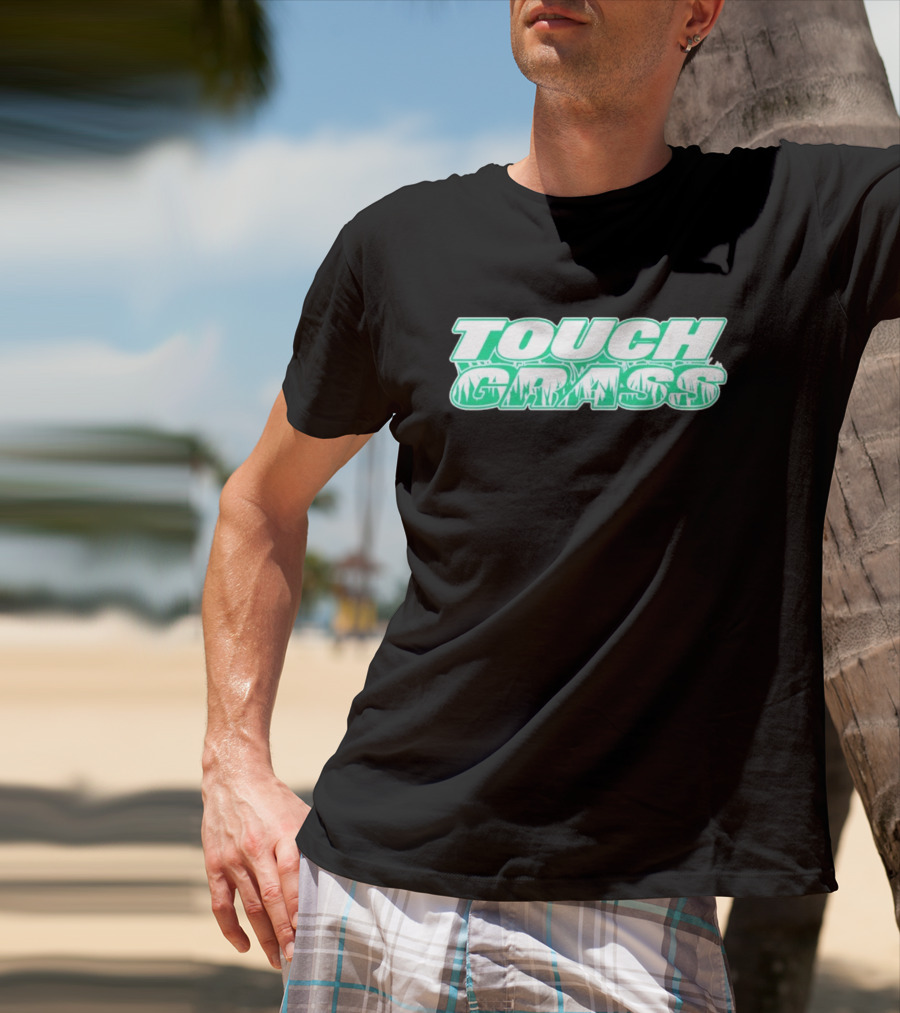 TOUCH GRASS Green Nature Aesthetic T-Shirt