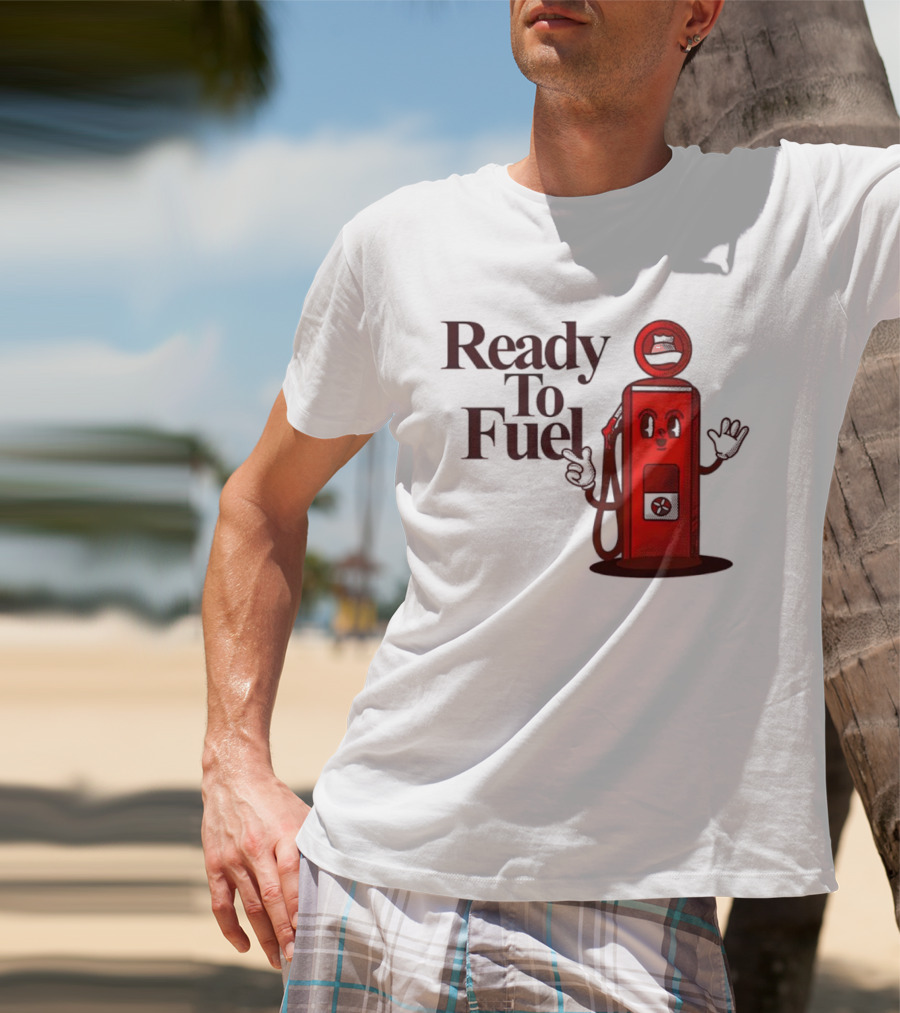 Ready To Fuel Cartoon Gas Pump T-Shirt