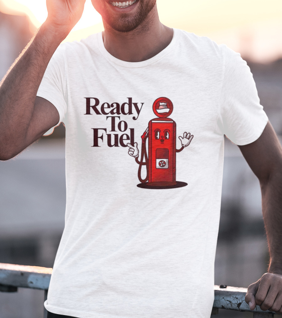 Ready To Fuel Cartoon Gas Pump T-Shirt